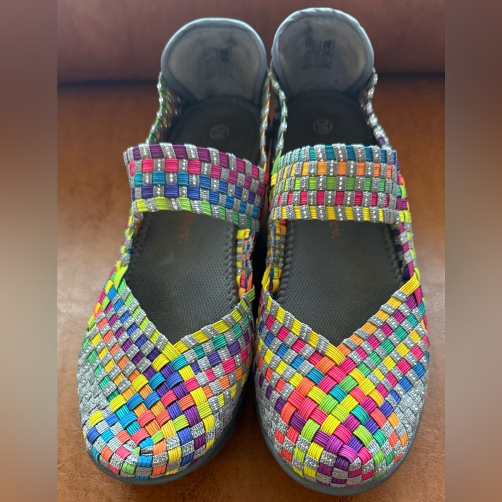 Bernie Mev Lulia Woven Slip-On Wedge Shoes Multicolor Women EU 39 US 8.5 Comfort - Picture 3 of 9